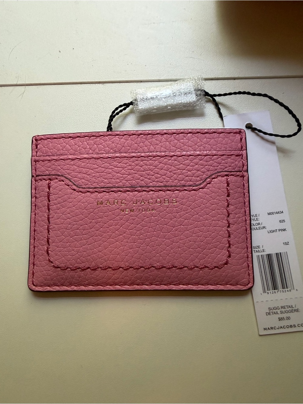 Marc Jacobs Pink Leather Card Holder